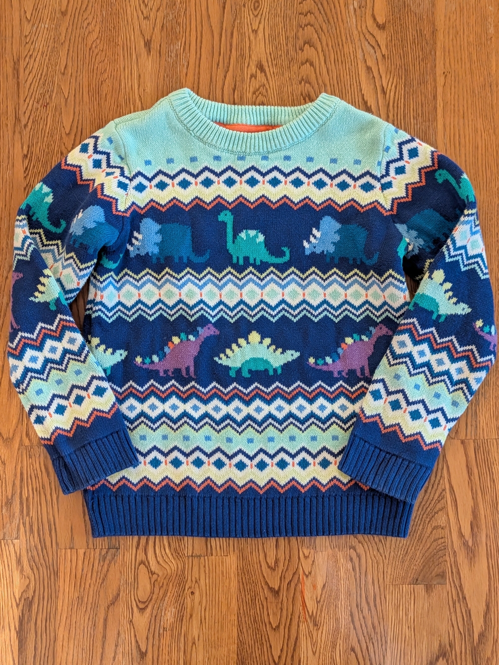 Gymboree Toddler Boys Dinosaur Fair Isle Cotton Sweater